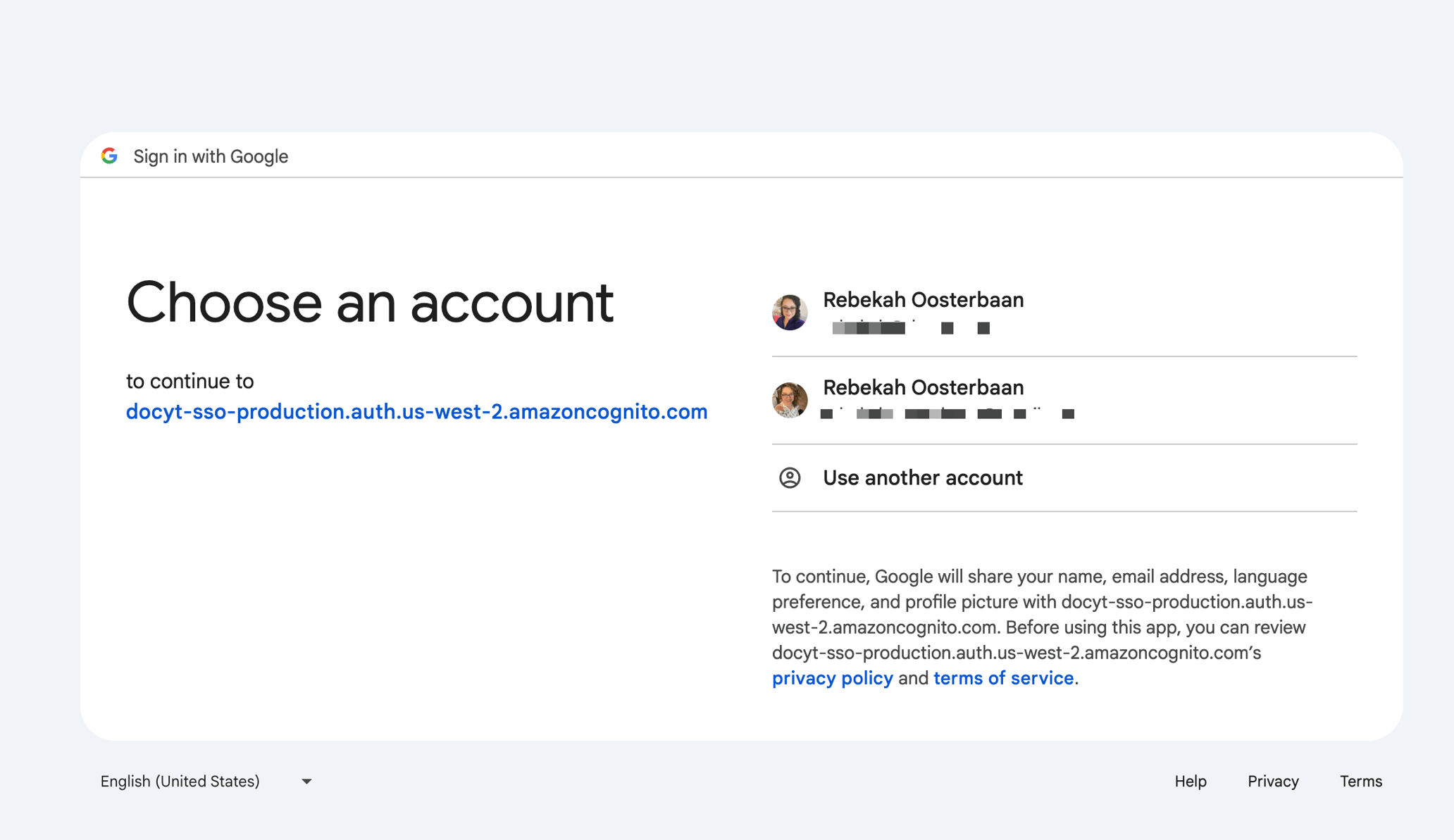 Sign in with Google